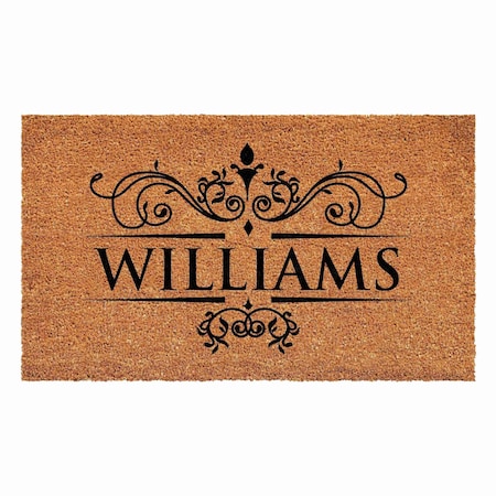 Calloway Mills Personalized Door Mat, Black, Natural, 36 in W x 72 in L 107713672